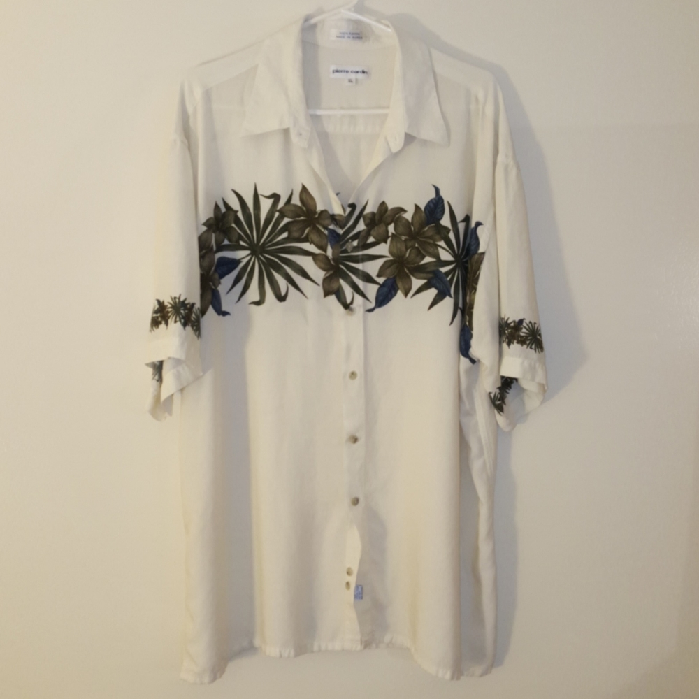 Vtg 80s puerre cardin  MEN'S Hawaiian t shirt